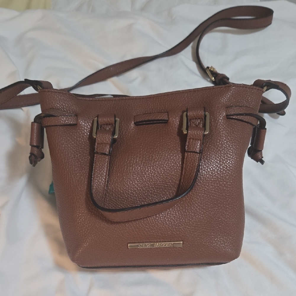 Steve Madden Small Brown Leather Crossbody